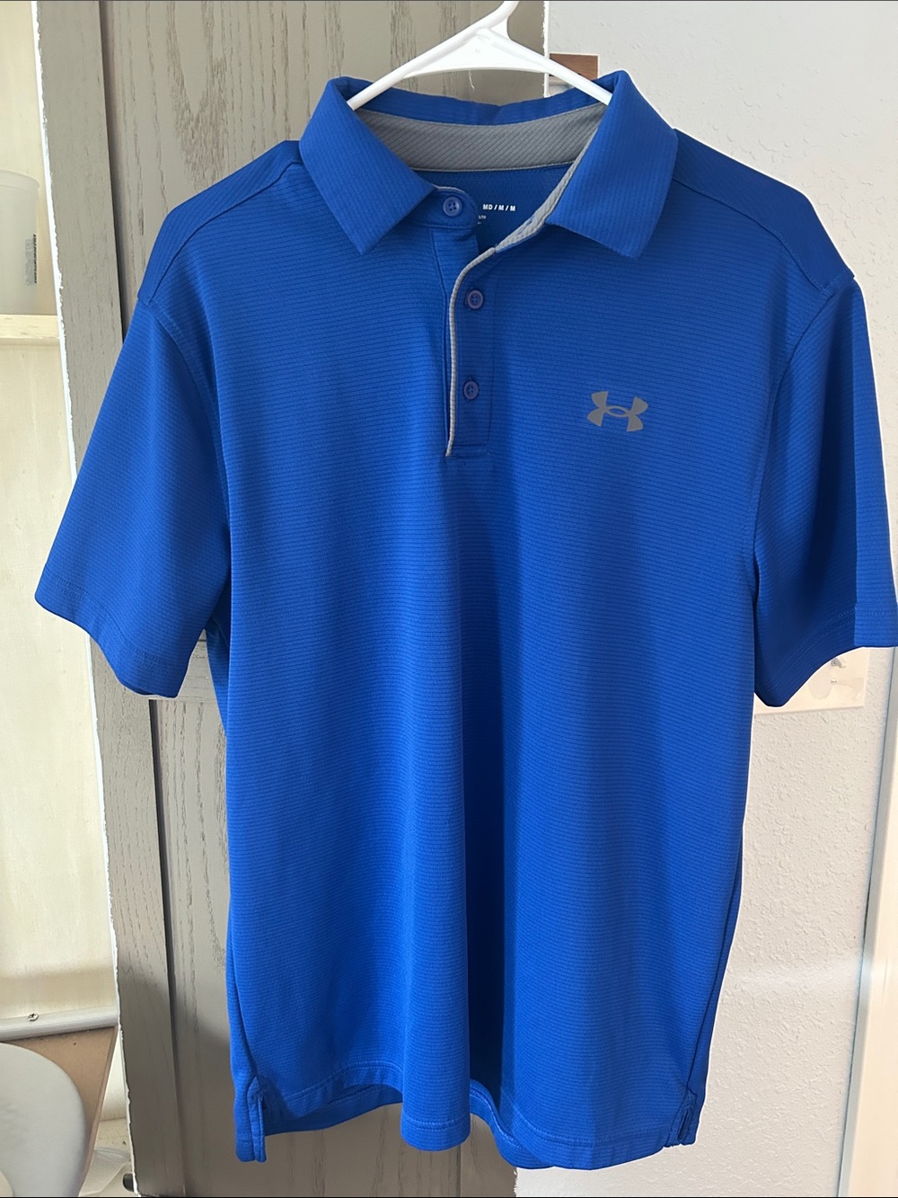 Under Armour Blue Men's Tech Polo with Contrast Trim